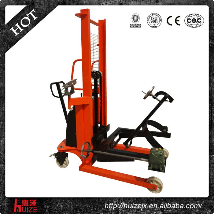 半電動稱重油桶車（夾鐵桶，手搖翻轉(zhuǎn)倒料）